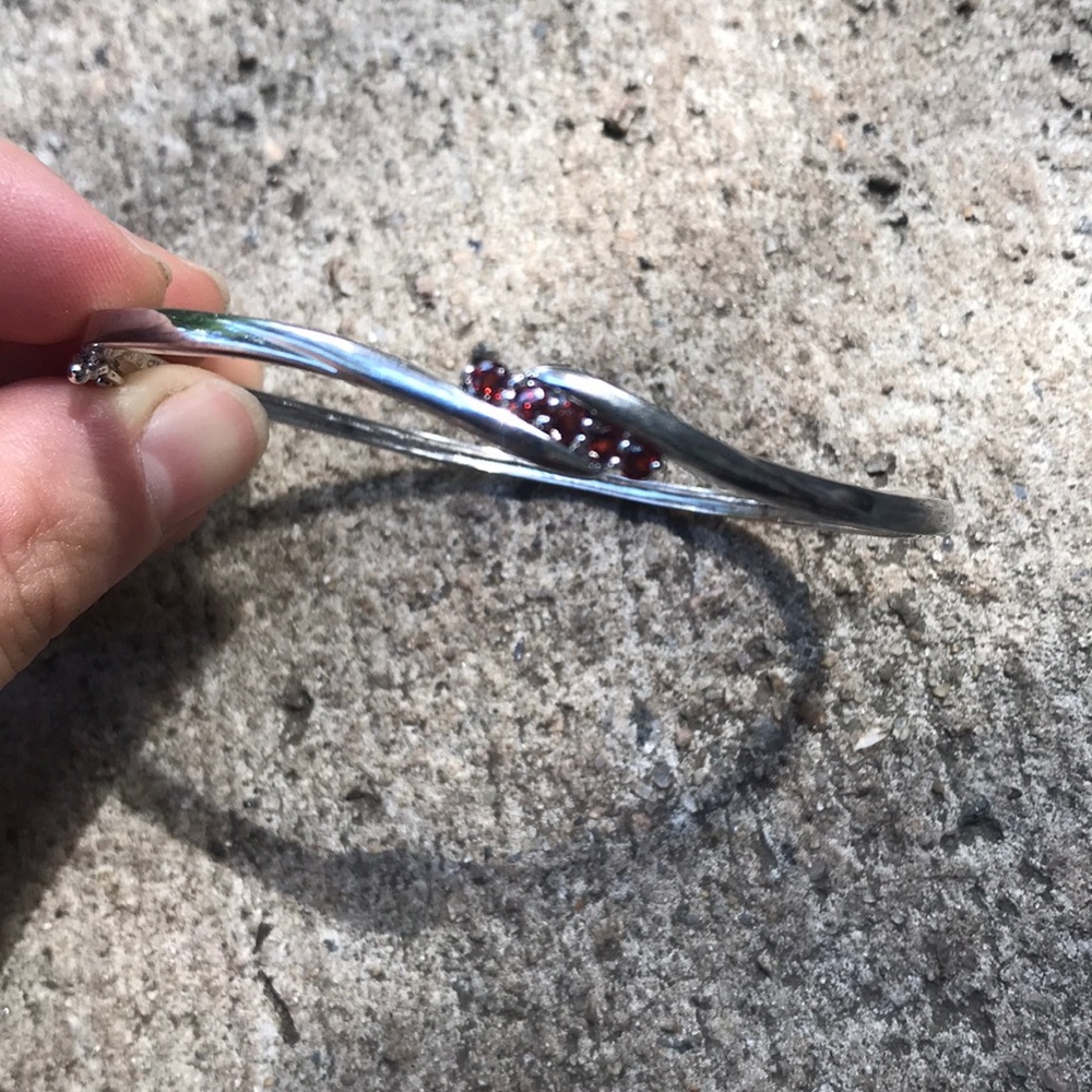 Ruby Red Rhinestone Bracelet - image 2